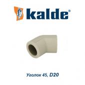 Пластиковая труба и фитинги Уголок 45 Kalde D20