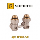 Радиаторный кран и вентиль Кран (вентиль) радиаторный двухтрубный SD-Forte (арт. SF250W15, 1/2, угловой)