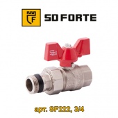 Радиаторный кран и вентиль Кран (шаровой) радиаторный SD-Forte (арт. SF222W20, 3/4, прямой)