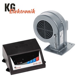 Автоматика управления горением KG Elektronik SP 05 LED с вентилятором для твердотопливного котла