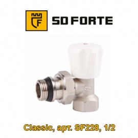 Кран (вентиль) радиаторный угловой верхний SD-Forte (арт. SF228W15, 1/2