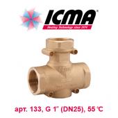  Термосмесительный трехходовой клапан ICMA арт. 133 (DN25, 55 °С)