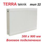 Радиатор отопления Terra teknik тип 22 K 300х900 (1124 Вт, боковое подключение)
