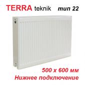 Радиатор отопления Terra teknik тип 22 VK 500х600 (1158 Вт, нижнее подключение)