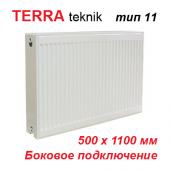 Стальной радиатор Terra teknik тип 11 K 500х1100 (1203 Вт, боковое подключение)