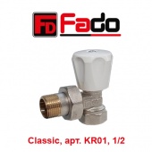 Радиаторный кран и вентиль Кран (вентиль) радиаторный Fado Classic (арт. KR01, 1/2, угловой верхний)