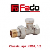 Радиаторный кран и вентиль Кран (вентиль) радиаторный Fado Classic (арт. KR04, 1/2, прямой нижний)