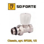 Радиаторный кран и вентиль Кран (вентиль) радиаторный SD-Forte Classic (арт. SF226W15, 1/2, прямой верхний)