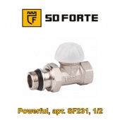 Радиаторный кран и вентиль Кран (вентиль) радиаторный SD-Forte Powerful (арт. SF231W15, 1/2, прямой нижний)