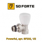 Радиаторный кран и вентиль Кран (вентиль) радиаторный SD-Forte Powerful (арт. SF232W15, 1/2, угловой верхний)