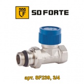 Радиаторный кран и вентиль Кран (вентиль) радиаторный термостатический SD-Forte (арт. SF239W20, 3/4, прямой)