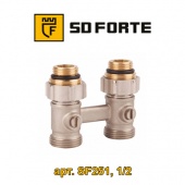 Радиаторный кран и вентиль Кран (вентиль) радиаторный двухтрубный SD-Forte (арт. SF251W15, 1/2, прямой)