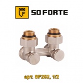 Радиаторный кран и вентиль Кран (вентиль) радиаторный двухтрубный SD-Forte (арт. SF252W15, 1/2, угловой)