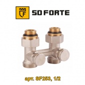 Радиаторный кран и вентиль Кран (вентиль) радиаторный двухтрубный SD-Forte (арт. SF253W15, 1/2, прямой)