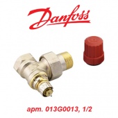 Радиаторный кран и вентиль Кран (вентиль) радиаторный термостатический Danfoss RA-N 15 (арт. 013G0013, 1/2, угловой)