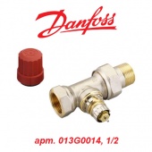 Радиаторный кран и вентиль Кран (вентиль) радиаторный термостатический Danfoss RA-N 15 (арт. 013G0014, 1/2, прямой)