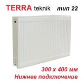 Радиатор отопления Terra teknik тип 22 VK 300х400 (500 Вт, нижнее подключение)