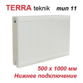 Радиатор отопления Terra teknik тип 11 VK 500х1000 (1093 Вт, нижнее подключение)