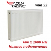 Стальной радиатор Aqua Tronic тип 22 VK 600х2000 нижнее подключение