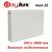 Стальной радиатор Daylux тип 22 K 300х2600 (3302 Вт, PKKP боковое подключение)