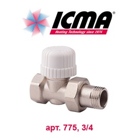 Кран радиаторный прямой термостатический ICMA (арт. 775, 3/4)