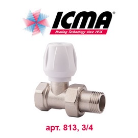 Кран радиаторный прямой простой настройки ICMA (арт. 813, 3/4)