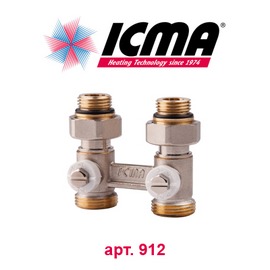 Кран радиаторный двухтрубный прямой ограничительный ICMA (арт. 912)