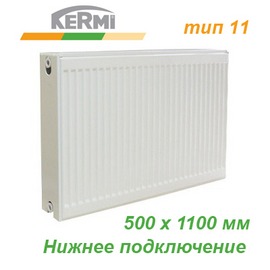 Стальной панельный радиатор отопления Kermi Therm X2 тип 11 FTV 500х1100