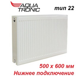 Стальной панельный радиатор отопления Aqua Tronic тип 22 VK 500х600