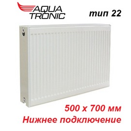 Стальной панельный радиатор отопления Aqua Tronic тип 22 VK 500х700