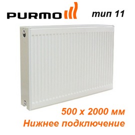 Стальной панельный радиатор отопления Purmo Ventil Compact тип CV11 500х2000
