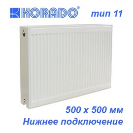 Стальной панельный радиатор отопления KORADO Radik тип 11VK 500х500