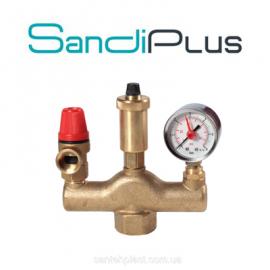 Группа безопасности Sandi Plus для газового или твердотопливного котла
