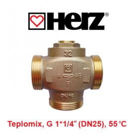 Трехходовой клапан защиты от конденсата Herz Teplomix (DN25, 55 С)