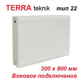 Стальной панельный радиатор отопления Terra teknik тип 22 K 300х800