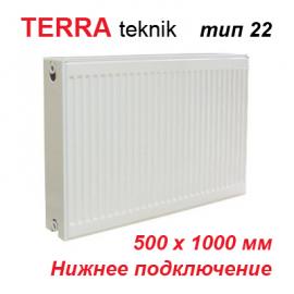 Стальной панельный радиатор отопления Terra teknik тип 22 VK 500х1000