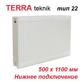Стальной панельный радиатор отопления Terra teknik тип 22 VK 500х1100