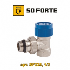 Кран (вентиль) радиаторный термостатический угловой SD-Forte (арт. SF238W15, 1/2