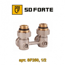 Кран (вентиль) радиаторный двухтрубный угловой SD-Forte (арт. SF250W15, 1/2
