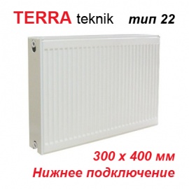Стальной панельный радиатор отопления Terra teknik тип 22 VK 300х400