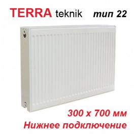 Стальной панельный радиатор отопления Terra teknik тип 22 VK 300х700