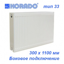 Стальной панельный радиатор отопления Korado Radik тип 33K 300х1100