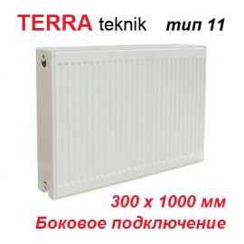 Стальной панельный радиатор отопления Terra teknik тип 11 K 300х1000