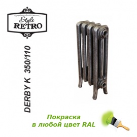 Чугунный секционный радиатор отопления Retro Style Derby K 350/110 на ножках