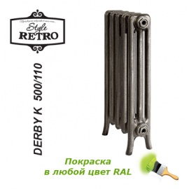 Чугунный секционный радиатор отопления Retro Style Derby K 500/110 на ножках